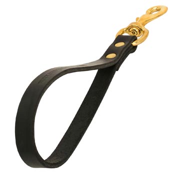 Boxer Leash Leather Short with Snap Hoook Made of Brass