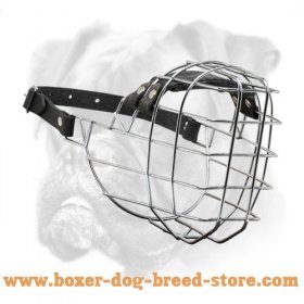 'The Silencer' Wire Cage Boxer Muzzle With One Strap