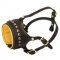 Open Nose Studded Leather Boxer Muzzle With Nappa Padding