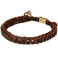 Boxer Choke Leather Collar Braided