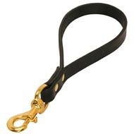 Short Leather Boxer Leash with or without Support Material