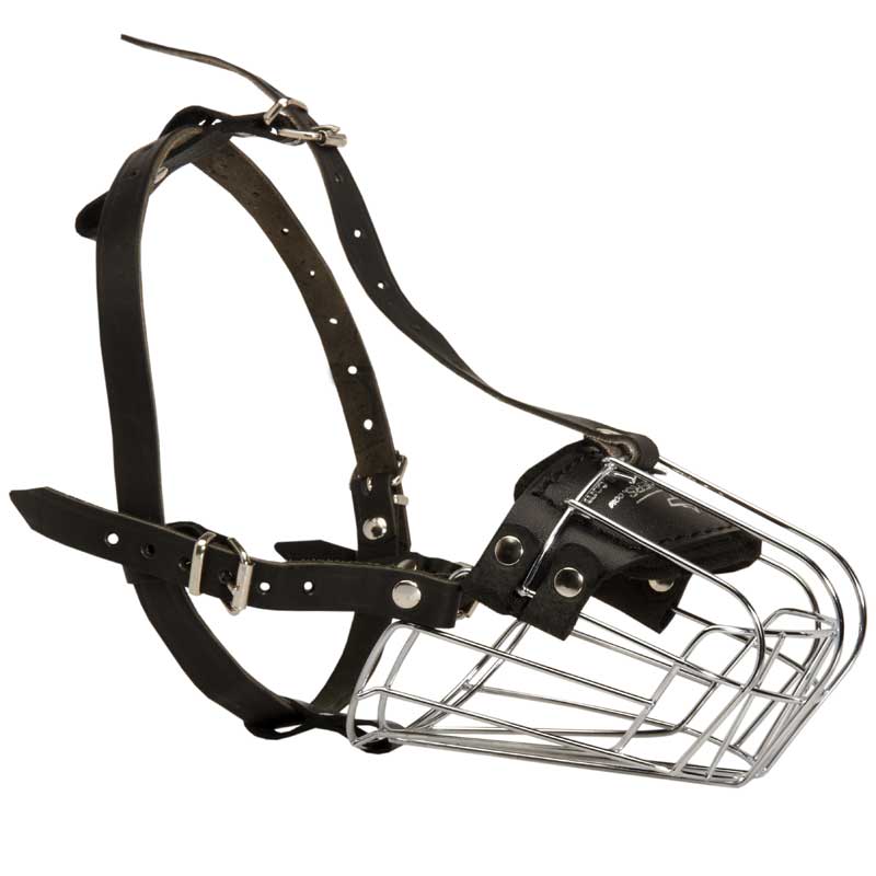 Wire Basket Boxer Muzzle for Comfortable Walking and Training - Click Image to Close