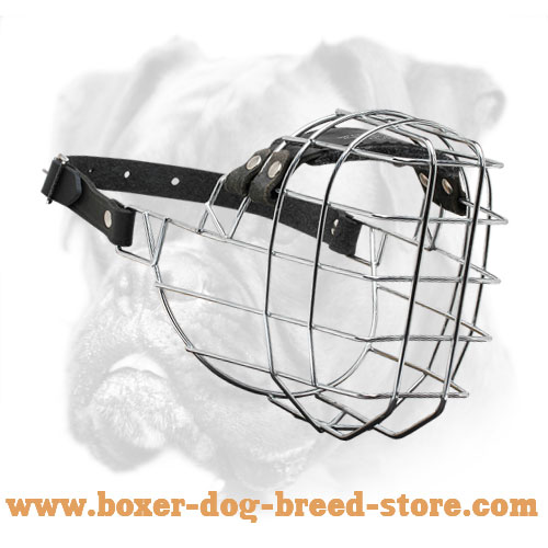 'The Silencer' Wire Cage Boxer Muzzle With One Strap