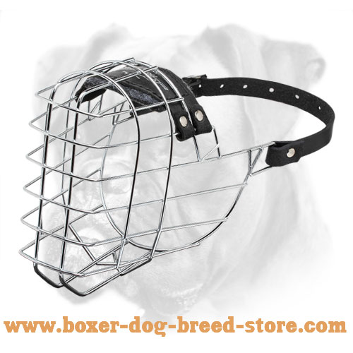 'The Silencer' Wire Cage Boxer Muzzle With One Strap