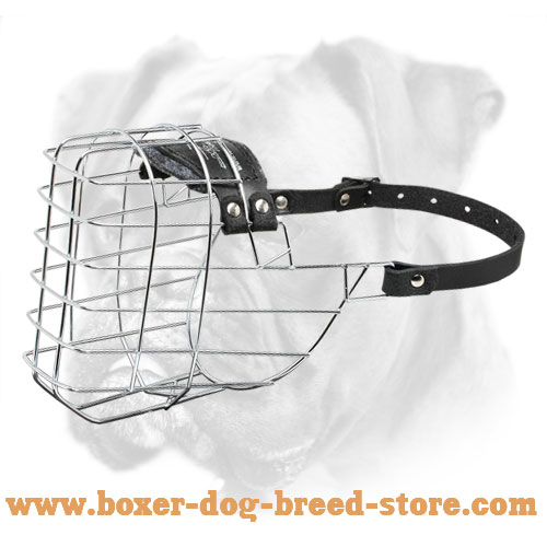 'The Silencer' Wire Cage Boxer Muzzle With One Strap