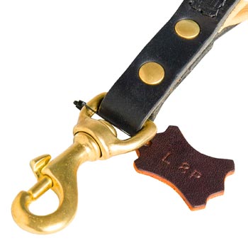Short Control Dog Leash Fully Leather with Snap Hook for Boxer