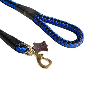 Blue Nylon Boxer Leash 