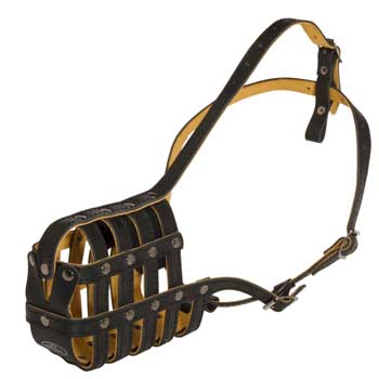 Leather Basket Boxer Muzzle