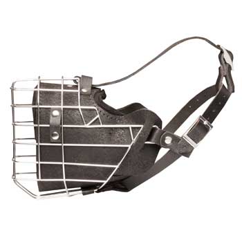 Leather Basket Boxer Muzzle